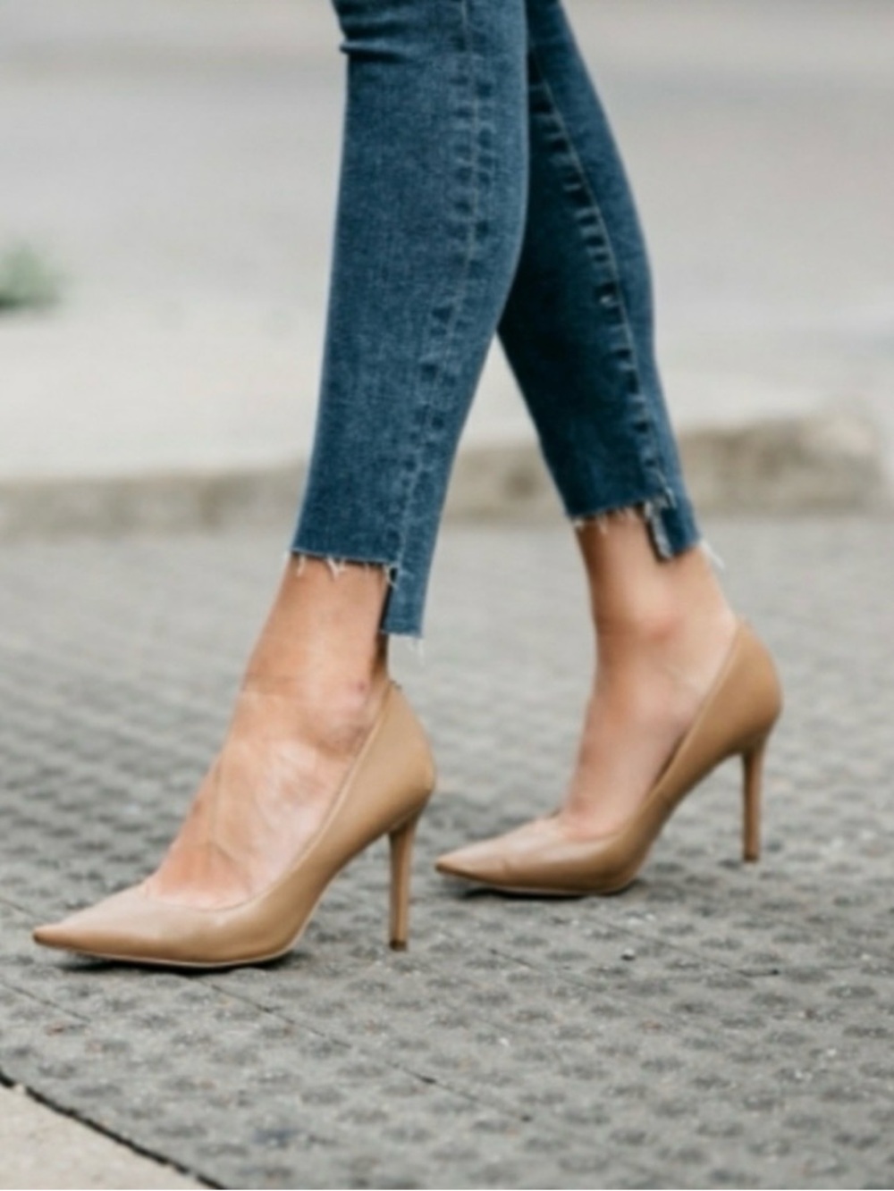 Sam Edelman Classic Pointed-Toe Nude Hazel Pumps - Women's Heels